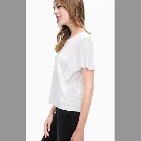 Splendid White Ruffle Top NWT - Picture 3 of 10